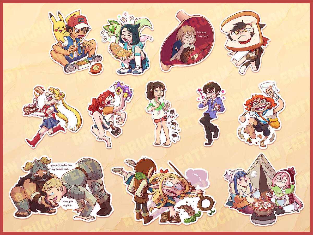 Anime Fan Art Stickers